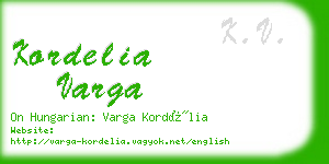 kordelia varga business card